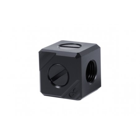 Raccord 5 voies pour G1/4 Alphacool compatible Eiszapfen connection terminal (Noir)