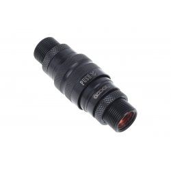 Raccord autobloquant Alphacool compatible Eiszapfen Quick Release double bulkhead G1/4 (Noir)