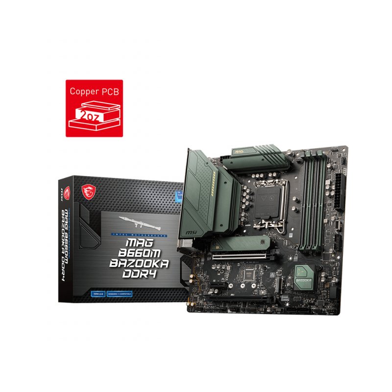 MSI MAG B660M BAZOOKA DDR4 motherboard Intel B660 LGA 1700 micro ATX