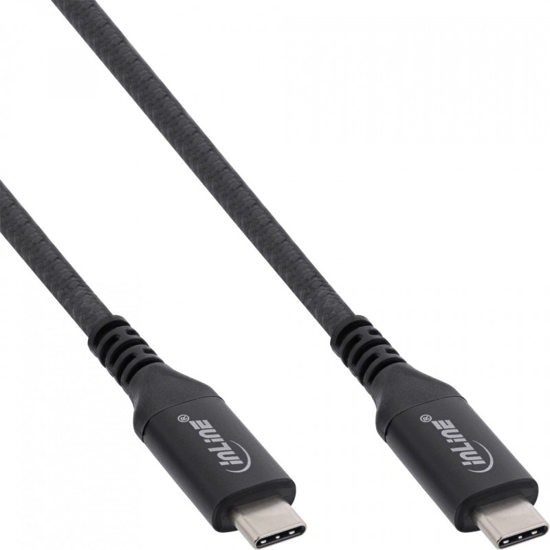 InLine compatible USB4 Kabel, USB Typ-C Stecker/Stecker, 1m - schwarz