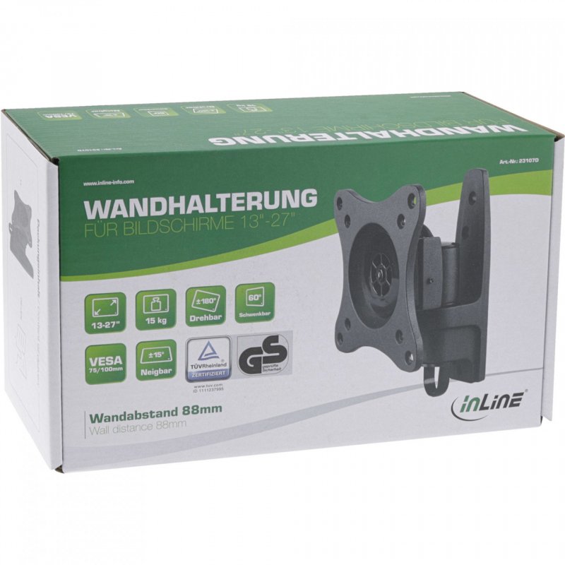 InLine compatible Wandhalterung für TFT-Monitore