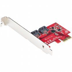 StarTech.com SATA PCIe Card - 2 Port PCIe SATA Expansion Card - 6Gbps - Full/Low Profile - PCI Express to SATA Adapter/C
