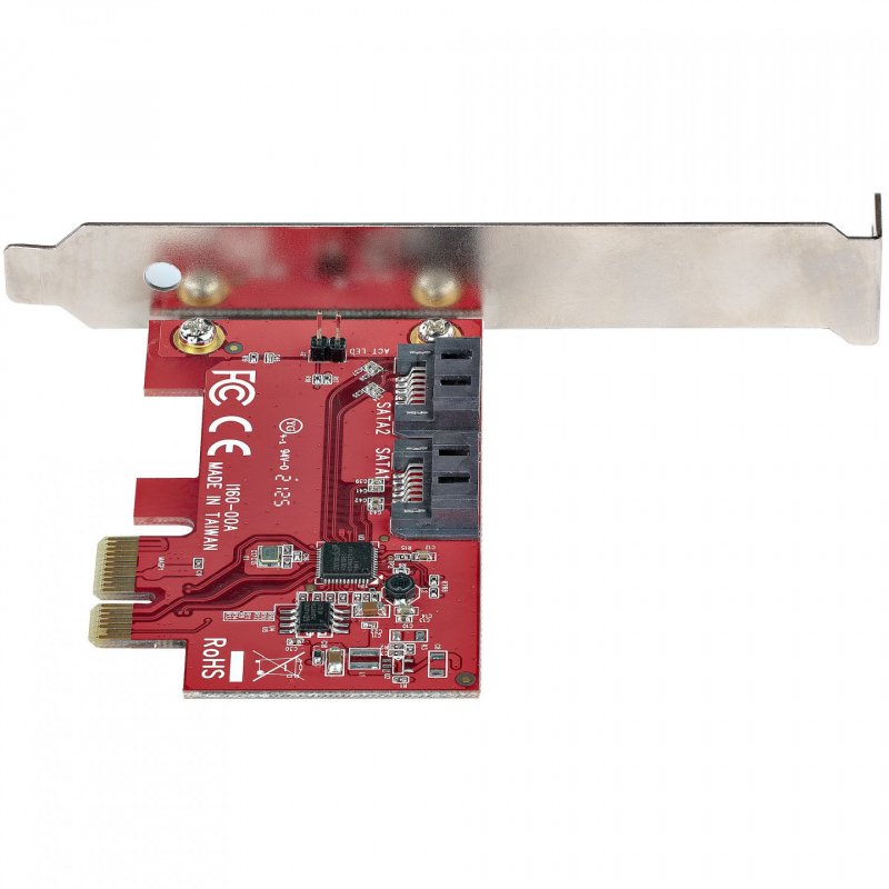 StarTech.com Carte PCI Express SATA 2 ports - Carte Contrôleur PCIe SATA - 6Gbps - ASM1166 Non-RAID - Convertisseur PCI