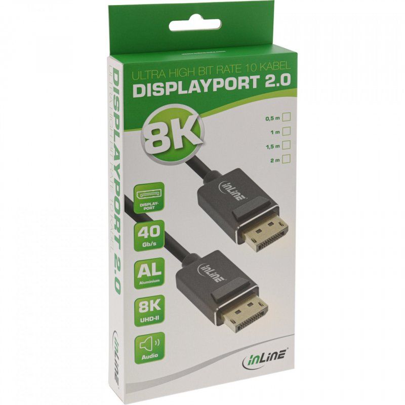 InLine 15401P câble DisplayPort 1 m Noir