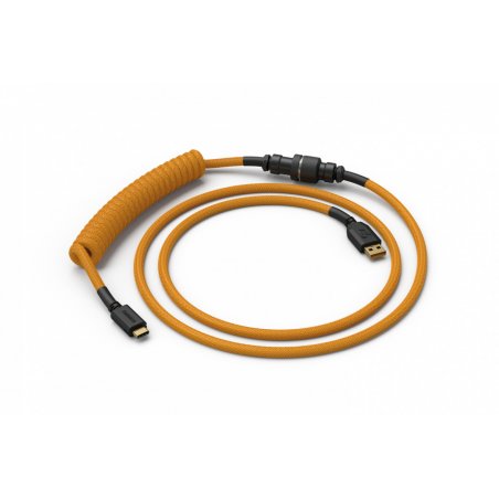 Glorious PC Gaming Race compatible Coiled Cable Glorious Gold, USB-C auf USB-A Spiralkabel - 1,37m, gold