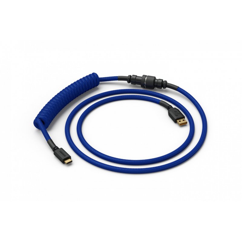 Glorious PC Gaming Race Coiled Bleu 1,37 m USB Type-A, USB Type-C