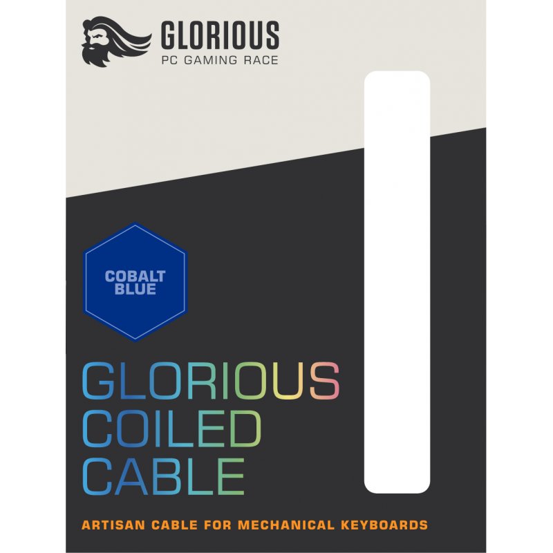 Glorious PC Gaming Race Coiled Bleu 1,37 m USB Type-A, USB Type-C