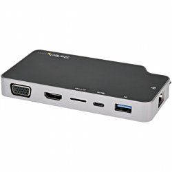 StarTech.com USB C Multiport Adapter - USB-C to 4K HDMI or VGA Video with 100W Power Delivery Pass-through, 2-Port 10Gbp