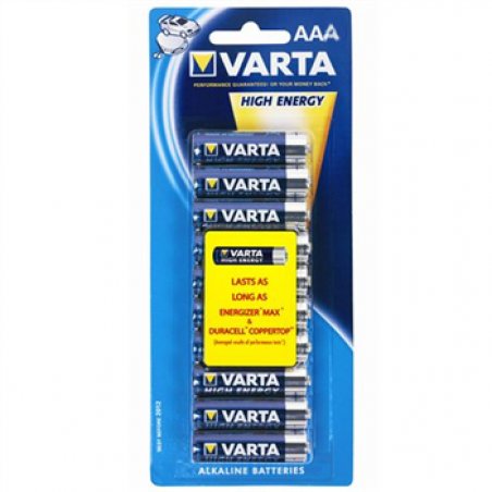 Lot de 10 piles Alcaline Varta compatible Longlife type AAA (LR3) 1,5V