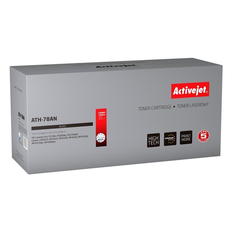 Activejet ATH-78AN (remplacement HP 78A CE278A, Canon CRG-728  Premium  2100 pages  noir)