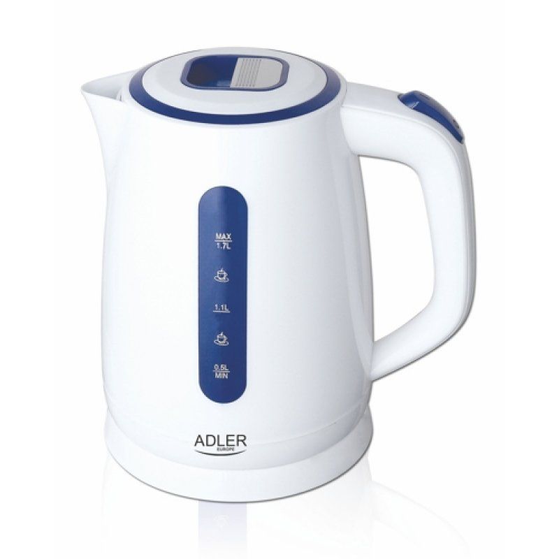 Adler AD 1234 bouilloire 1,7 L 2200 W Bleu, Blanc