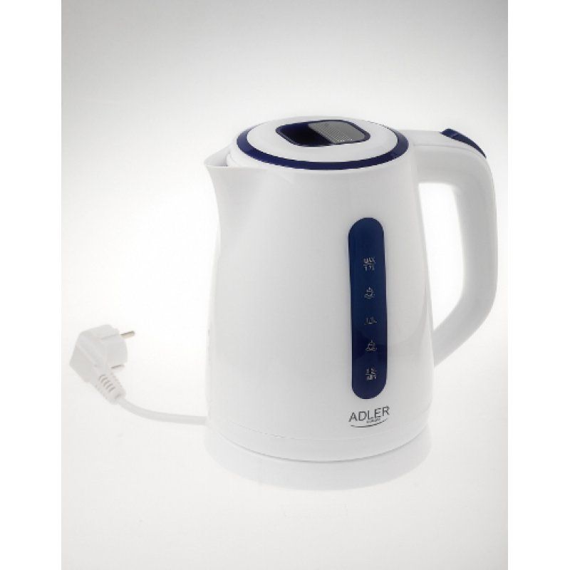 Adler AD 1234 bouilloire 1,7 L 2200 W Bleu, Blanc