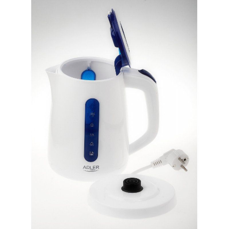 Adler AD 1234 bouilloire 1,7 L 2200 W Bleu, Blanc