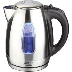 Adler AD1223 electric kettle 1.7 L 2000 W Black, Stainless steel