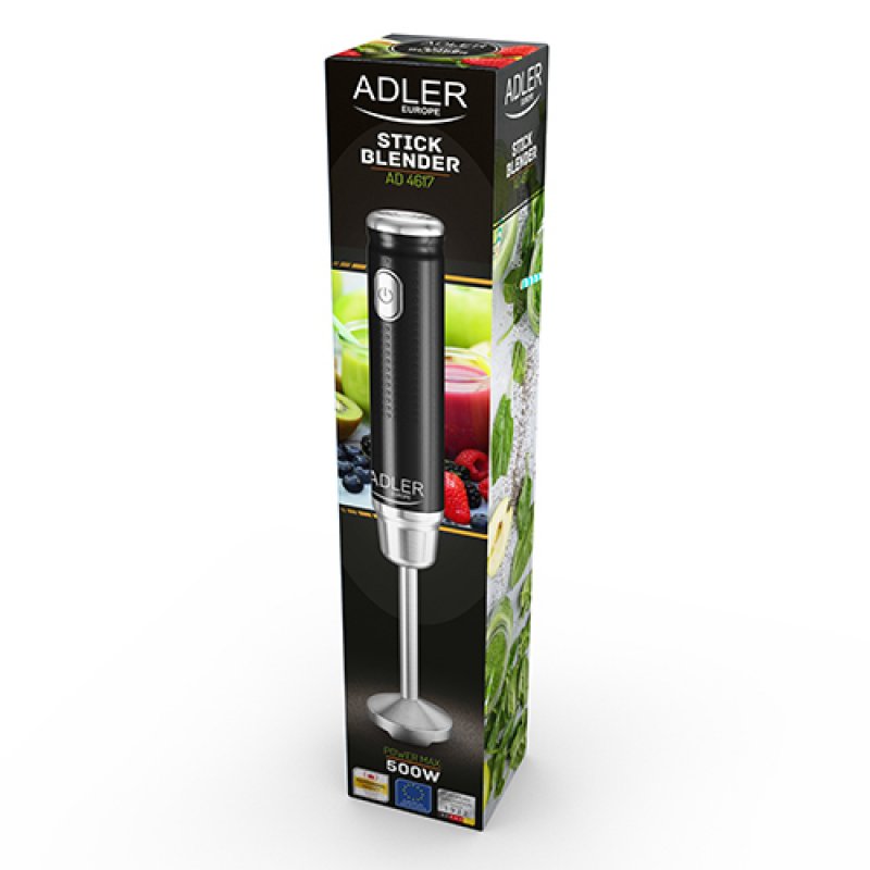 Adler AD 4617 blender Mélangeur par immersion 350 W Noir, Acier inoxydable