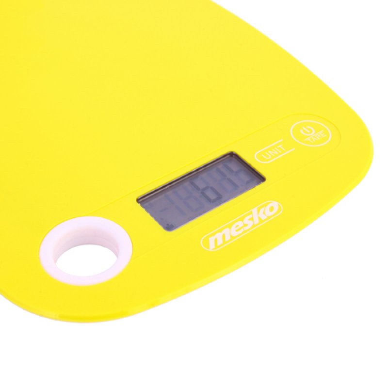 Mesko Home MS 3159y Yellow Countertop Rectangle Electronic kitchen scale