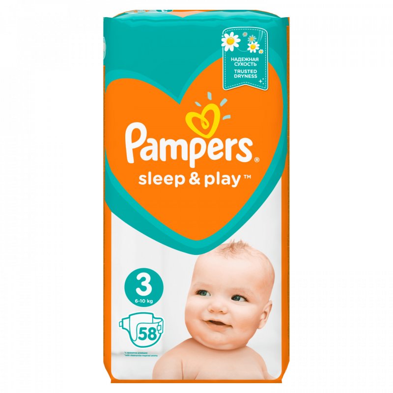Lot de 58 couches Pampers Sleep&Play taille 3