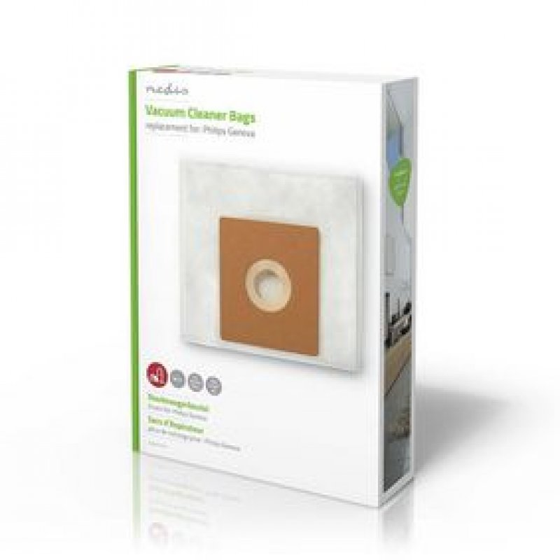 Lot de 4 Sacs Aspirateur Nedis compatible pour Philips