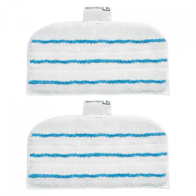 Lot de  2 Lingettes pour nettoyeur vapeur Black & Decker Steam Mop (Blanc/Bleu)
