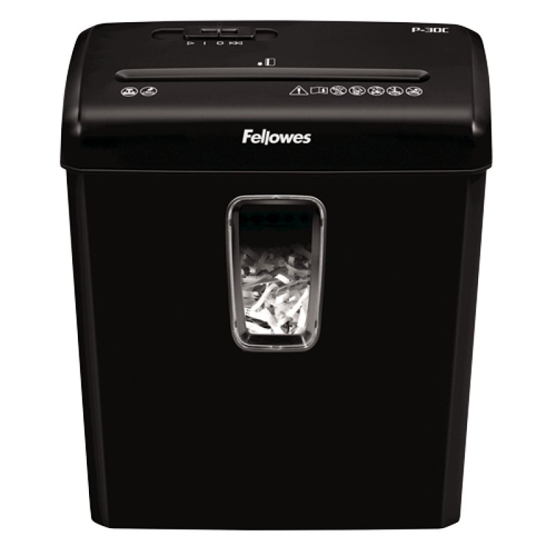 Destructeurs de documents Fellowes compatible P-30C avec panier (Noir)