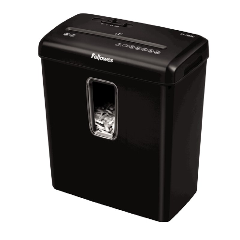 Destructeurs de documents Fellowes compatible P-30C avec panier (Noir)