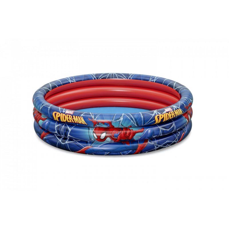 Bestway Spiderman Piscine gonflable -3 boudains - Φ1.22m x H30cm