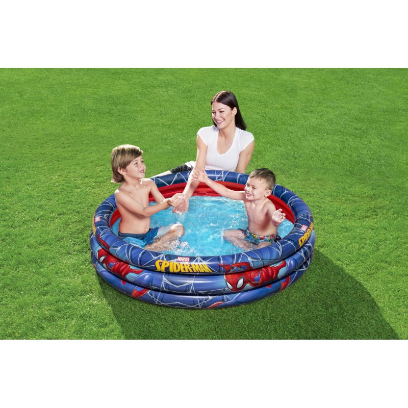 Bestway Spiderman Inflatable Pool - 3-ring - Φ1.22m x H30cm