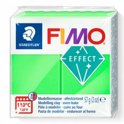 FIMO EFFECT NEON VERT 501 BT6