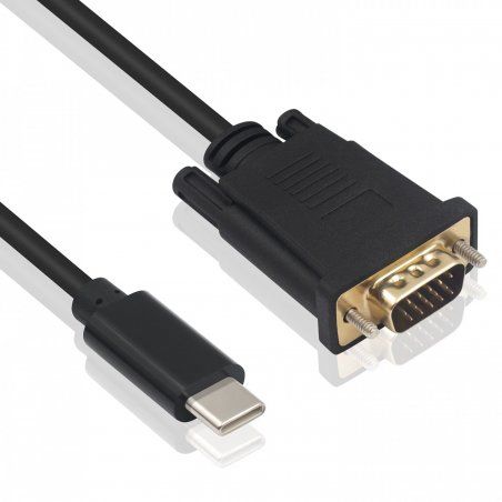 DLH DY-TU4744 câble vidéo et adaptateur 1,8 m USB Type-C VGA (D-Sub) Noir