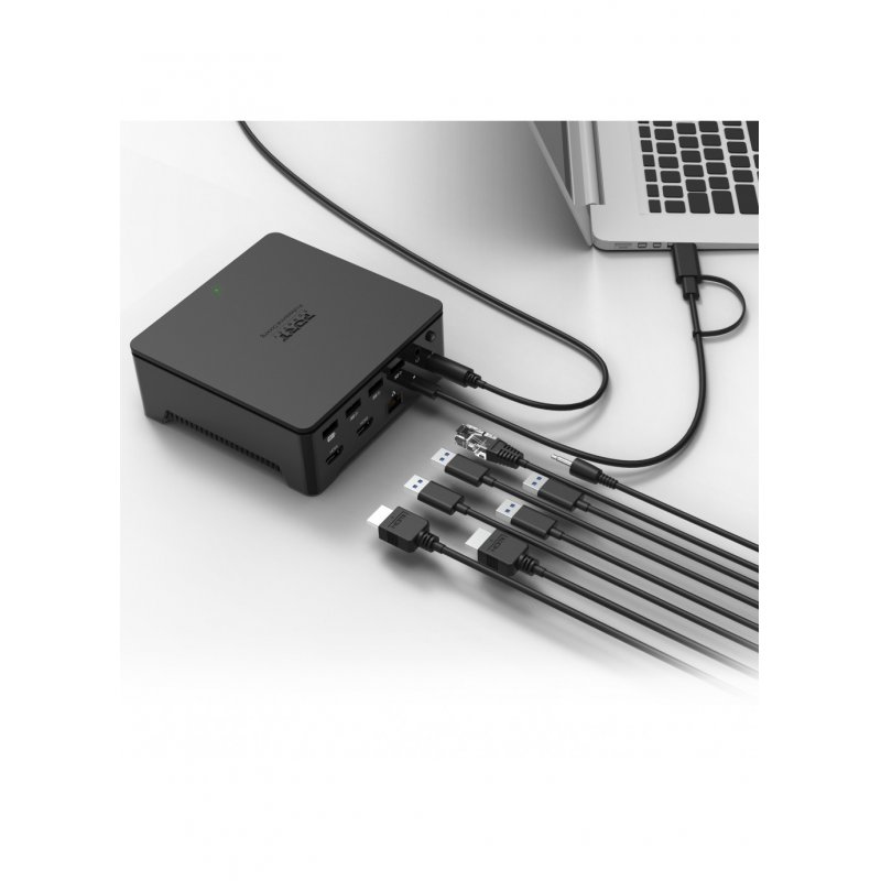 Port Designs 901908-W-EU notebook dock/port replicator Wired USB 3.2 Gen 1 (3.1 Gen 1) Type-A Black