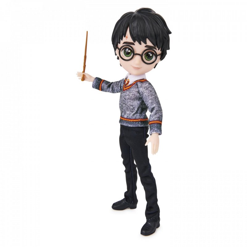 Wizarding World POUPÉE 20 CM HARRY POTTER - Poupée figurine Articulée Harry Potter 20 cm - Avec Baguette Magique et T