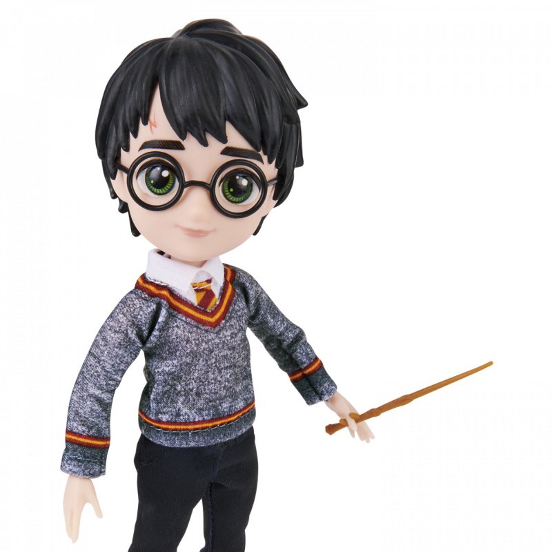 Wizarding World POUPÉE 20 CM HARRY POTTER - Poupée figurine Articulée Harry Potter 20 cm - Avec Baguette Magique et T