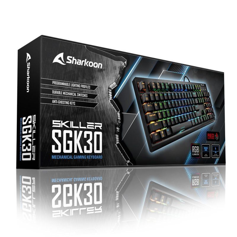 Sharkoon SKILLER SGK30 keyboard USB QWERTY Spanish Black