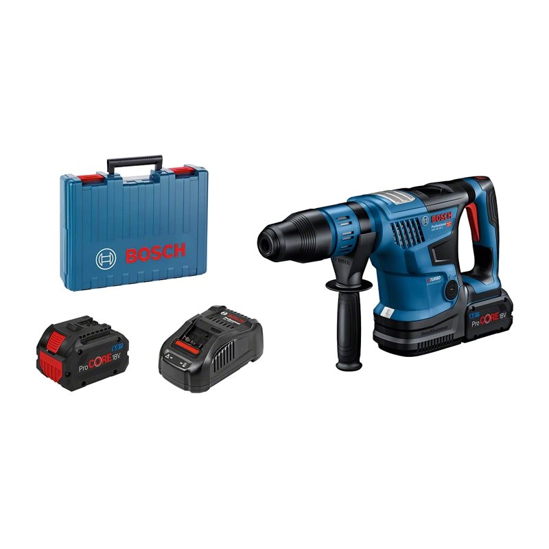 Akku-Bohrhammer BITURBO GBH 18V-36 C Professional (blau/schwarz, 2x Akku ProCORE18V 8,0Ah, Bluetooth Modul, im Koffer)