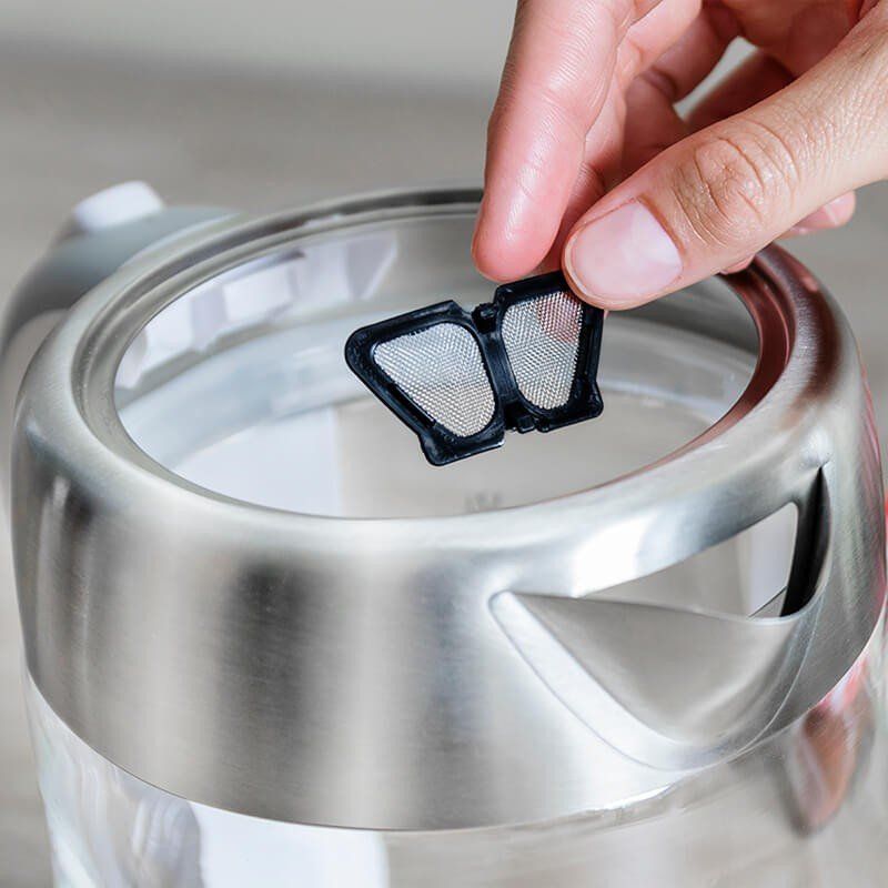 Cecotec ThermoSense 370 bouilloire 1,7 L 2200 W Gris, Acier inoxydable, Transparent, Blanc