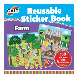 Galt Toys Reusable Sticker Books - Farm kids' stickers