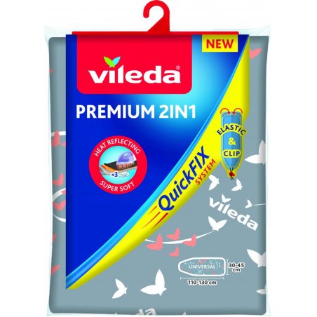 Vileda 163229 ironing board cover Ironing board top cover Cotton, Foam Grey