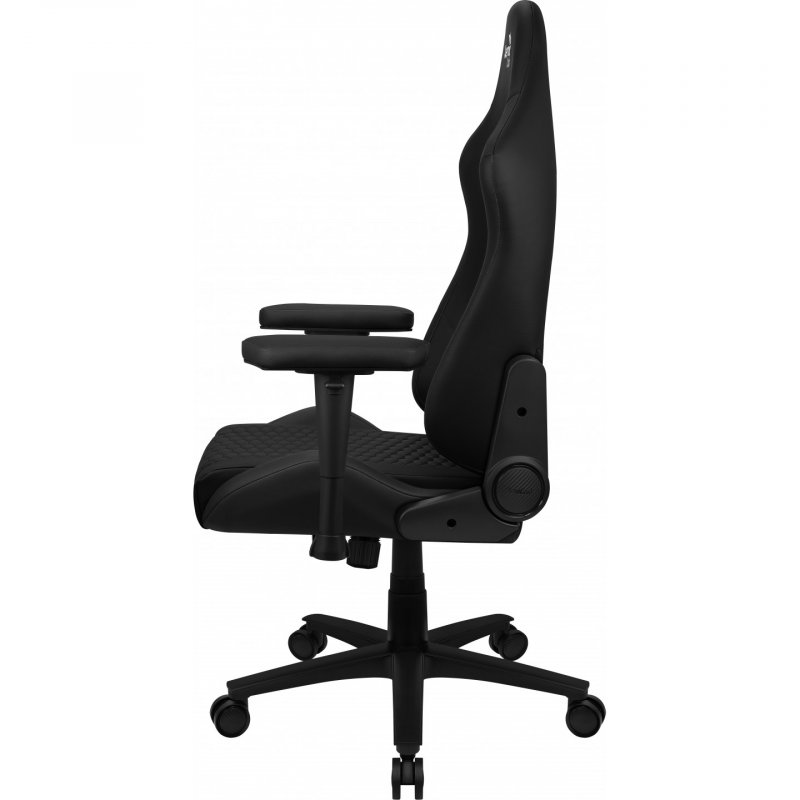 Aerocool CROWNBK Black, Ergonomic Gaming Chair, Adjustable Cushions, Premium Leatherette