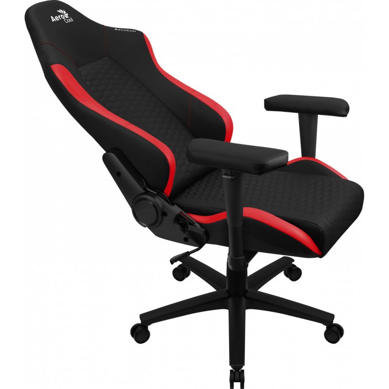 Aerocool CROWNBR Red, Ergonomic Gaming Chair, Adjustable Cushions, Premium Leatherette