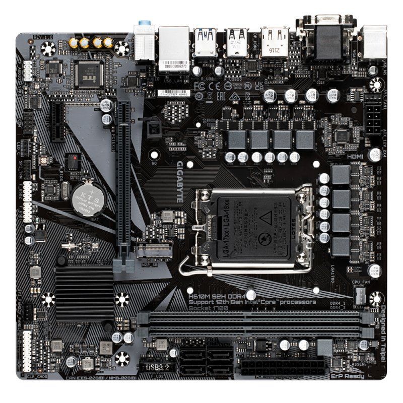 Gigabyte H610M S2H DDR4 motherboard Intel H610 Express LGA 1700 micro ATX