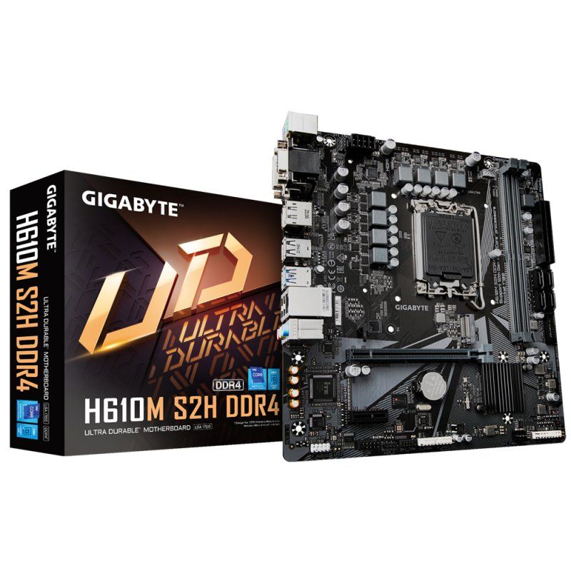 Gigabyte H610M S2H DDR4 carte mère Intel H610 Express LGA 1700 micro ATX
