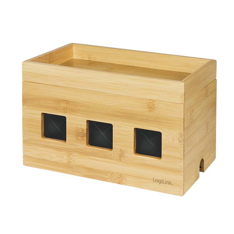 LogiLink KAB0076 - Logitech Kabelbox aus Bambus