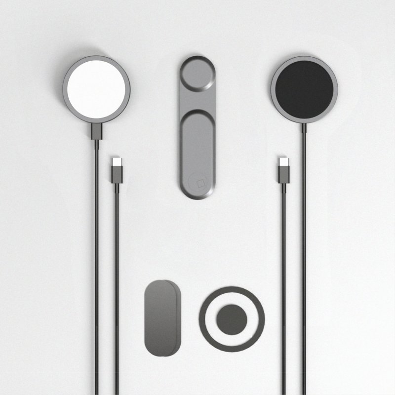 Rolling Square EDGE Full Kit Smartphone Grey USB Wireless charging Fast charging Indoor