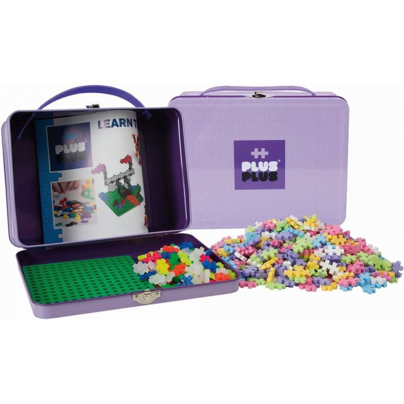 Plus Plus - Mini Pastel - Suitcase Metal Purple, 600 pc (7003)