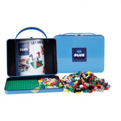 Plus Plus - Suitcase Metal blue, 600 pc
