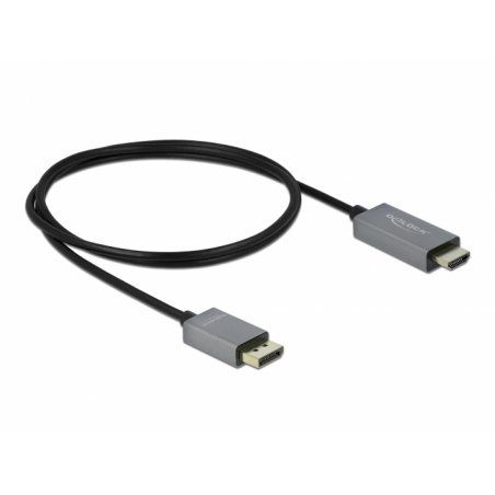 DeLOCK 85928 video cable adapter 1 m DisplayPort HDMI Black, Grey