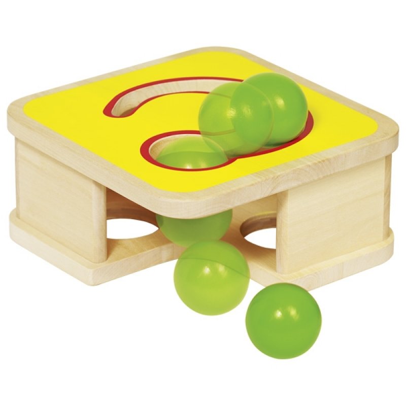 Banc à marteler en bois Goki compatible  2 en 1 avec Circuit à boules