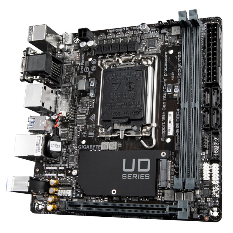 Gigabyte H610I DDR4 motherboard Intel H610 Express LGA 1700 mini ITX