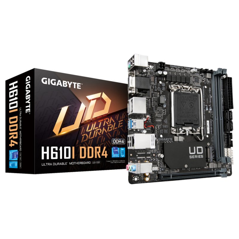 Gigabyte H610I DDR4 motherboard Intel H610 Express LGA 1700 mini ITX
