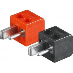 Lot de 2 Fiches Goobay compatible pour Haut parleur (Noir)